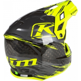 Klim F3 Carbon Pro Thrashed Hi-Vis Motocross Helmet