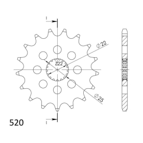 Supersprox Front sprocket 394.16 16t