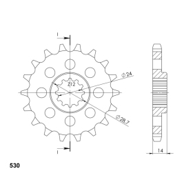 Supersprox Front sprocket 1529.17 17t