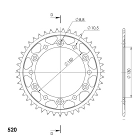 Supersprox Rear sprocket 245/3.42 42t