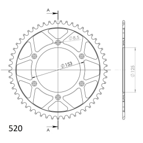 Supersprox Rear sprocket 210.51 51t