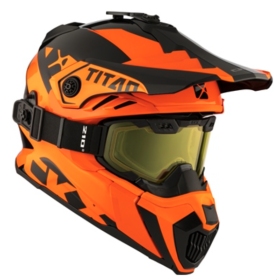 Motocross helmet + goggles CKX TITAN Airflow Extra Orange