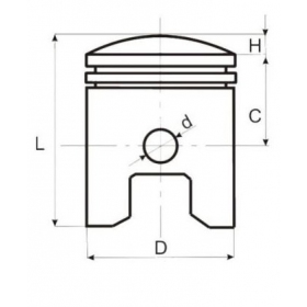 Piston HONDA/ KEEWAY (Height 51mm) PIN Ø12 Ø40/ 40,25/ 40,50/ 40,75/ 41/ 45