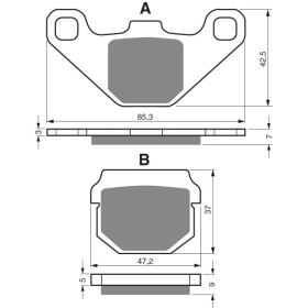 GOLDFREN Brake Pads 047 AD Kawasaki