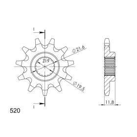 Supersprox / JT Front sprocket 3222.11 11 dantukų