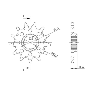 Supersprox / JT Front sprocket 3221.13 13 dantukų