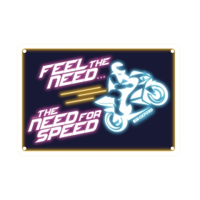 Oxford Garage Metal Sign: Feel The Need The Need For Speed