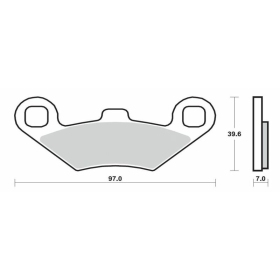 BREMBO Scooter Sintered Metal Brake pads PEUGEOT METROPOLIS 400 2013-2016