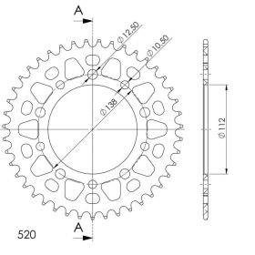 Supersprox Alu Rear sprocket Black 43t