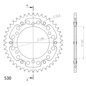 Supersprox Stealth Rear sprocket Gold 