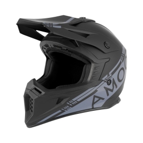 AMOQ Meteor V2 Motocross Helmet Black / Grey