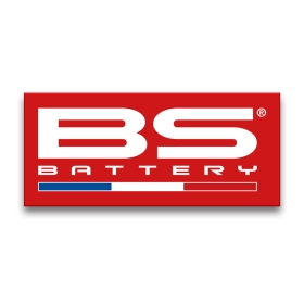 BS BATTERY Didelis lipdukas raudonas 300x131mm