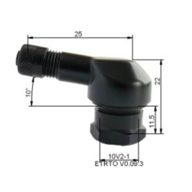 PROVAC Ø11,5mm Aluminium Tire Valve Black