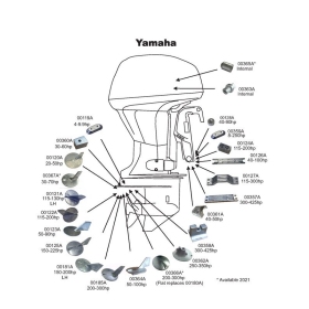 Perf anods kit Yamaha 200-300HP 4-Stroke