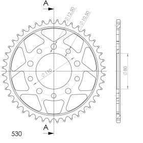 Supersprox / JT Rear sprocket 1334.44 44t