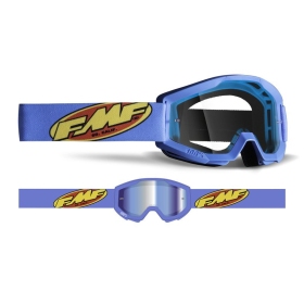 Krosiniai akiniai FMF POWERCORE Goggle Core mėlyni / skaidrus stikliukas 