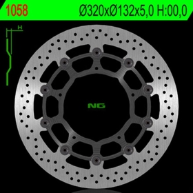 NG BRAKES 1058 Round Floating Brake Disc YAMAHA FZ1 / MT-10 / XVS / YZF-R1 / YZF-R6 600-1300 04-24