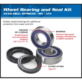 ALL BALLS Rear Wheel Bearing Kit Kymco MXU 250-300 05-20/MAXXER 300 05-21/KXR 250 05-06/ARCTIC CAT 250-300 06-15