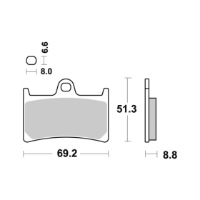 Sbs Brakepads 634HS Sintered YAMAHA