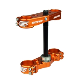 SCAR Triple Clamp KTM SX 65cc 12-20 (Offset Ø22mm) Orange