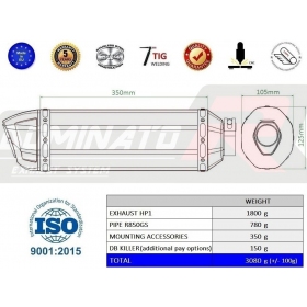 Duslintuvo kompl. Dominator HP1 BMW R850GS 1998-2000