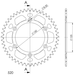 Supersprox Alu Rear sprocket Orange 47t