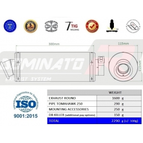 Duslintuvo kompl. DOMINATOR ROUND ACCESS MOTOR TOMAHAWK 250 