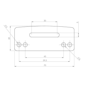 HIGHSIDER Mounting Plate For Various License Plate Lights