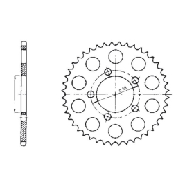 Forte Rear sprocket 34teeth 415 Tunturi Aqua, SuperSport Break / Helkama AX