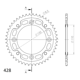 Supersprox Stealth Rear sprocket Gold 46t