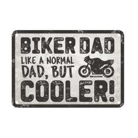 Oxford Garage Metal Sign: Biker Dad