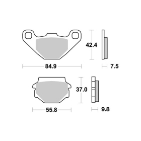 Sbs Brakepads Sintered 546SI Can-Am / Kawasaki / Polaris / Ktm / Suzuki