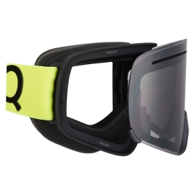 AMOQ Vision Vent+ Magnetic Motocross / Snow Goggles HiVis / Black (Smoke Lens)