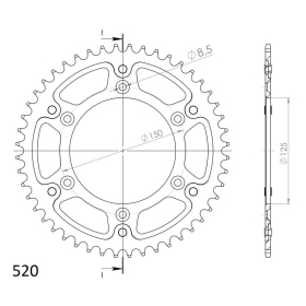 Supersprox Stealth Rear sprocket Blue  