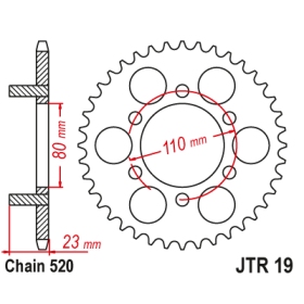 Supersprox / JT Rear sprocket 19.38 38t