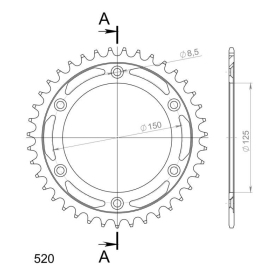 Supersprox Steel Rear sprocket Black 39t