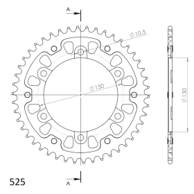 Supersprox Stealth Rear sprocket Gold 46t