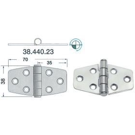 Osculati standard hinge 70x38