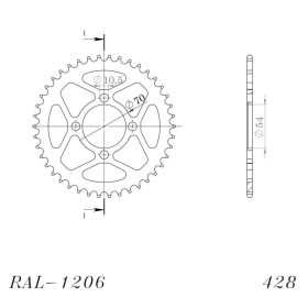 Supersprox Alu Rear sprocket HO CBR125 04-10 Red 42