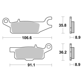 Sbs Brakepads 852SI Sintered Offroad YAMAHA