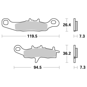  Sbs Brakepads 726CS Carbon Silver KAWASAKI / SUZUKI