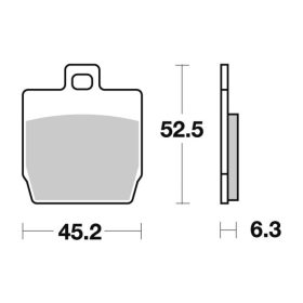 Sbs stabdžių trinkelės 145HM CPI / MBK / Quadro / Yamaha 