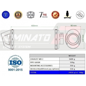 Duslintuvo bakelis Dominator MX2 BMW G650 2007-2009 XCOUNTRY