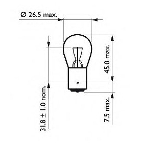 Philips lemputė 12V 21W BA15s