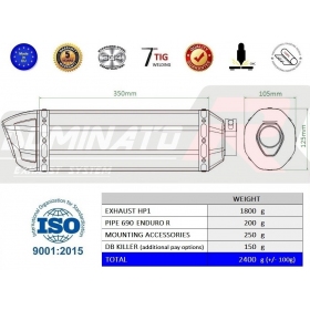 Exhaust silincer Dominator HP1 KTM 690 SMC R 2019-2020