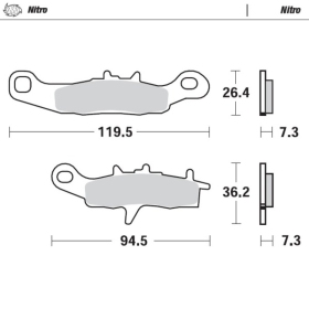 Moto-Master Brakepads Suzuki/ Kawasaki