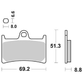 Sbs stabdžių trinkelės 198MS Maxi Sinter YAMAHA XP TMAX