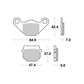 Sbs Brakepads 544CS Carbon Silver Aprilia / Kawasaki 