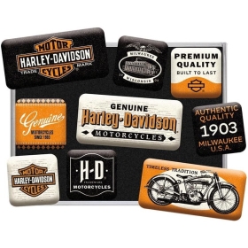 Set of magnets HARLEY DAVIDSON 2,2x2,2 / 4,5x2,2 9pcs.