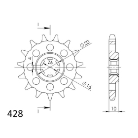 Supersprox Front sprocket 410.14 14t